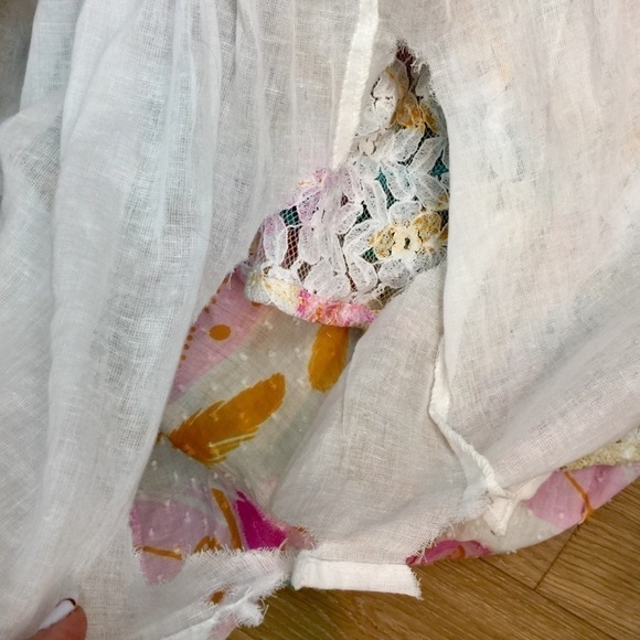 Vintage Y2K Bohemian Drop Waist Cotton Midi Dress - Picture 16 of 16